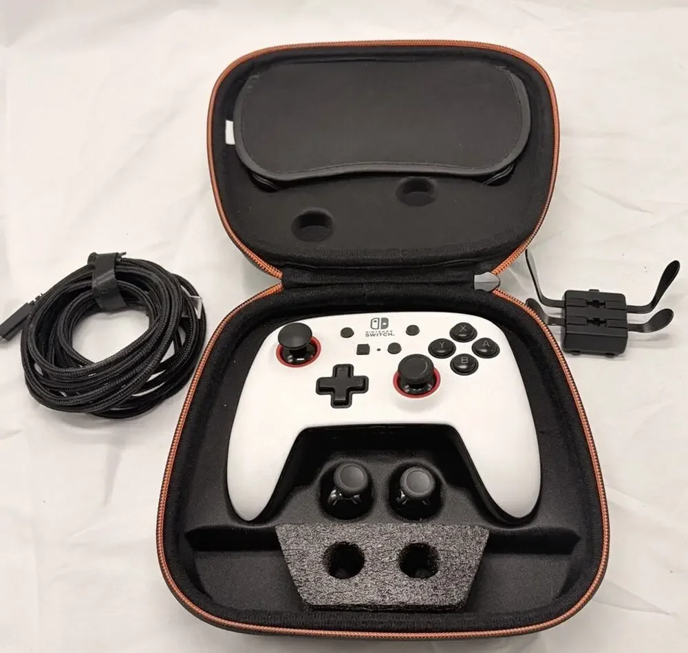 Power A Fusion Pro Wireless Controller for Nintendo Switch - White Black Tested